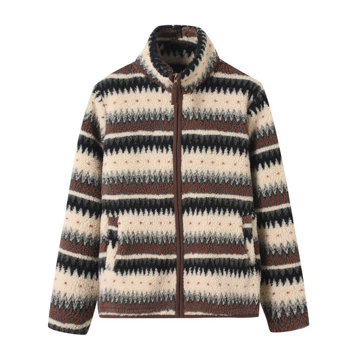 Veste en polaire pour femmes avec col haut et motif tendance Chic & Stil