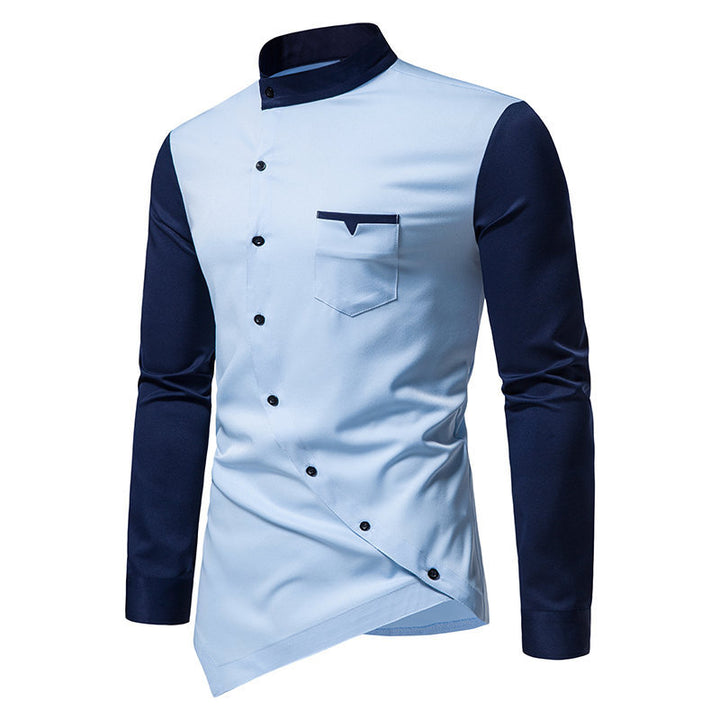 Men's long sleeve shirt with modern fit and contrasting accents Lune London