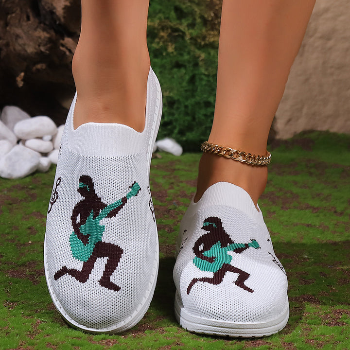 Breathable Slip-On Sneakers for Women with Elastic Upper Lune London