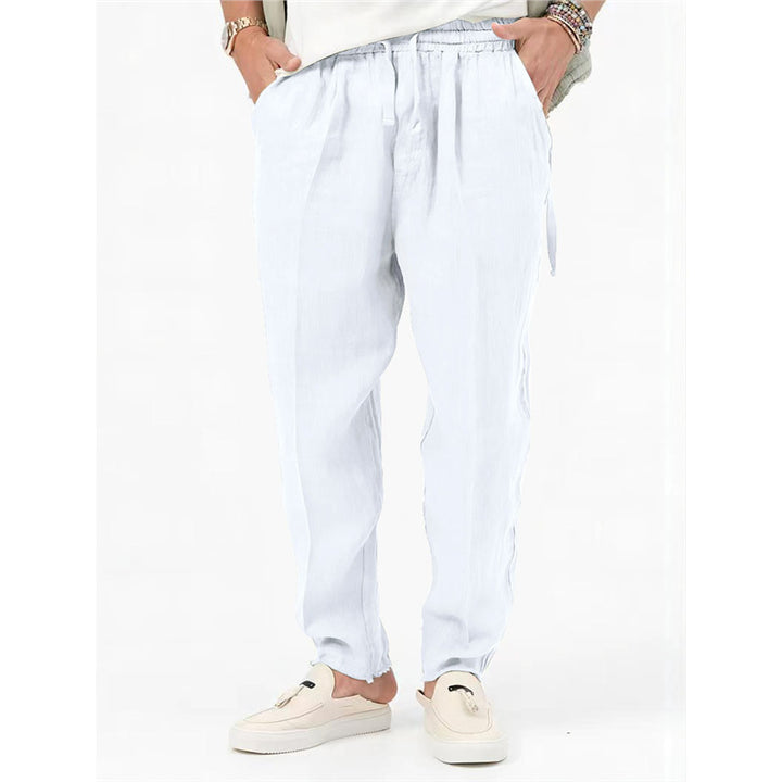 Light summer pants for men with elastic waist and side pockets Lune London