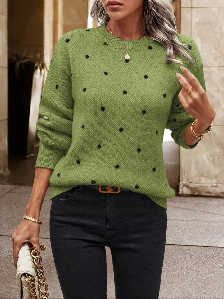 Lune London textured dot design women's sweater