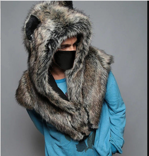 Men's Plush Hooded Cape Lune London