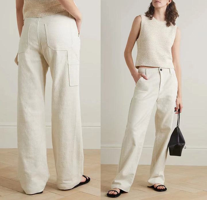 Wide cargo pants for women with practical pockets and comfortable fit Lune London
