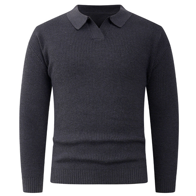 Casual men's sweater with modern collar Lune London