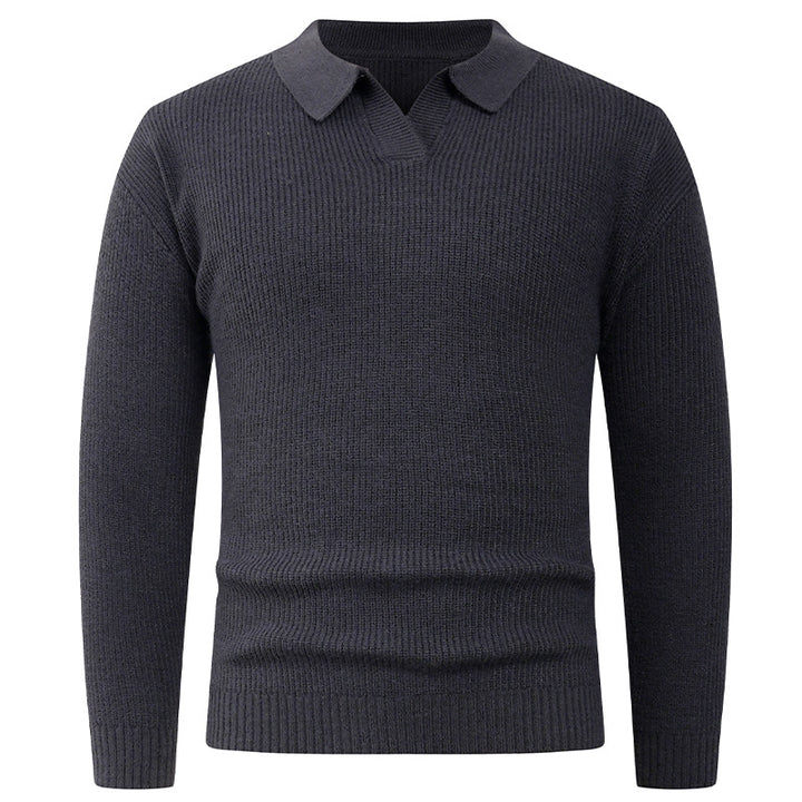 Casual men's sweater with modern collar Lune London