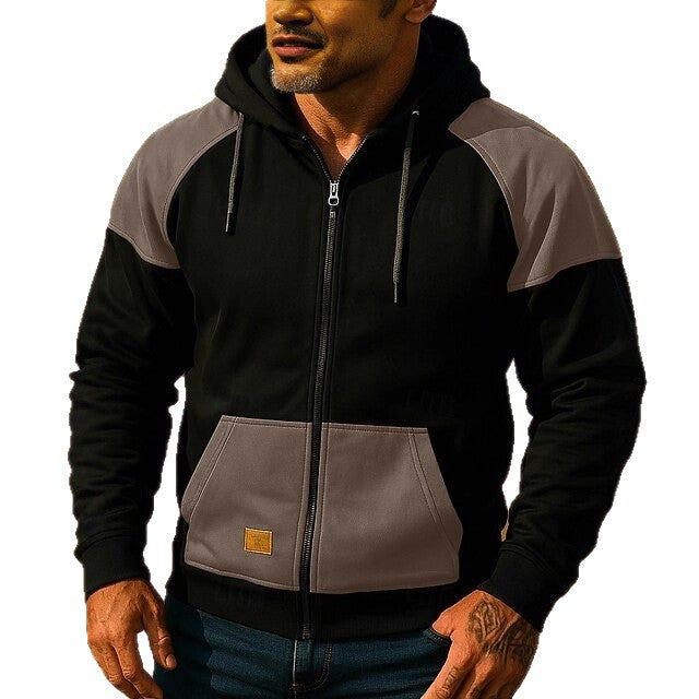 Men's sports jacket with chic and stylish color block design