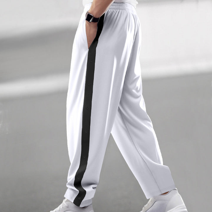 Sporty men's jogging pants with snap button details Lune London