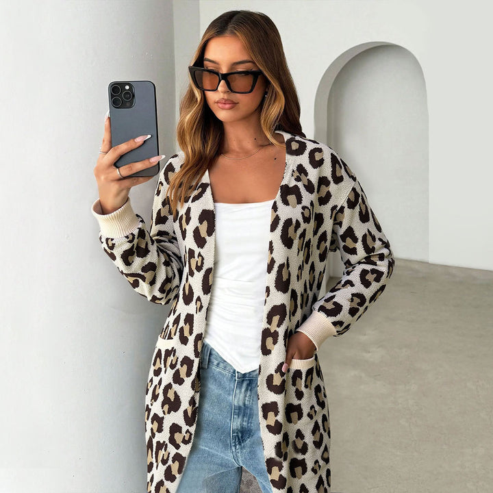 Gilet pour femmes avec motif léopard et poches pratiques Chic & Stil