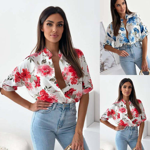 Blouse for women with floral design and casual fit Lune London