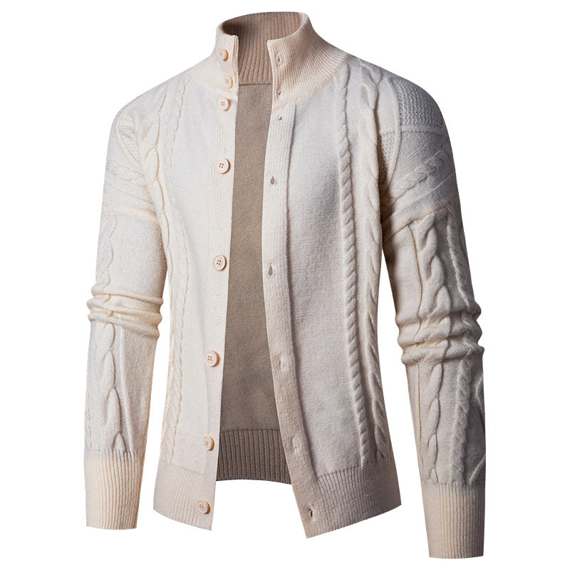 Men's knit jacket with nice cable patterns Lune London