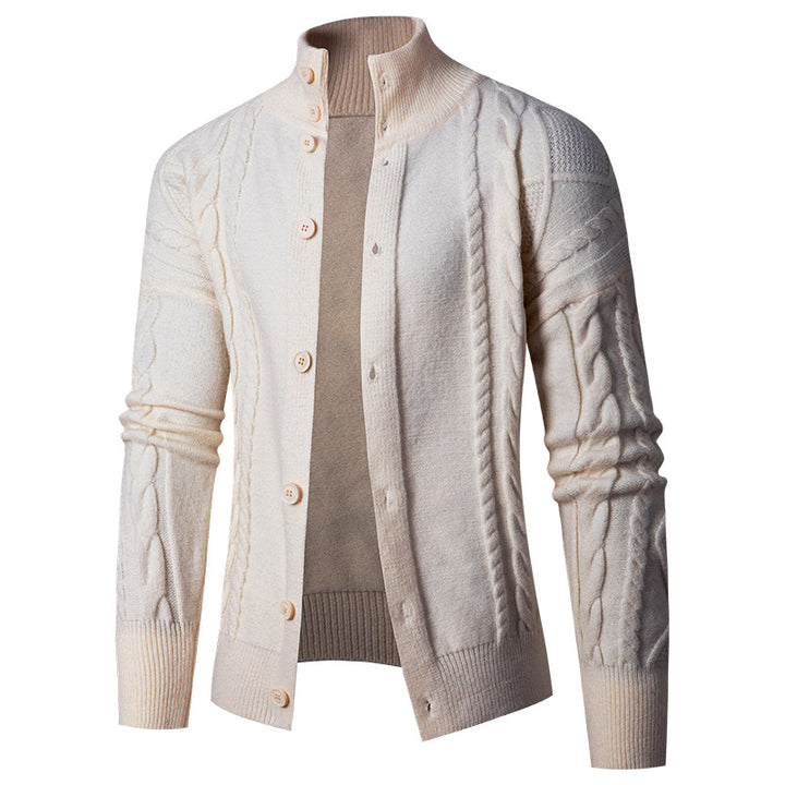 Men's knit jacket with nice cable patterns Lune London