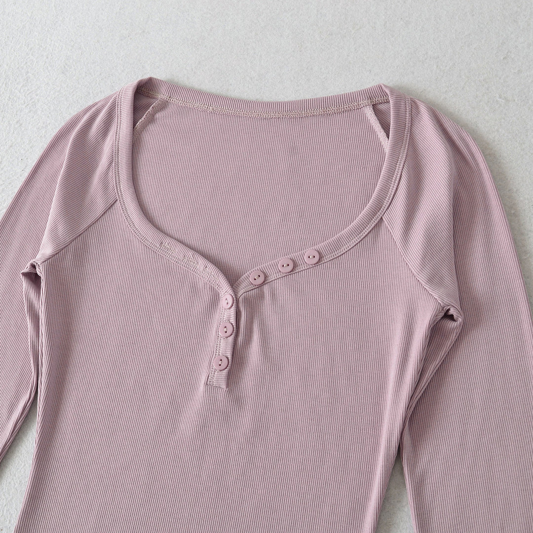 Long sleeve women's blouse with elegant button closure Lune London
