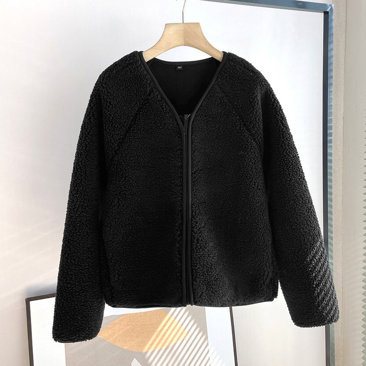 Veste confortable pour femmes avec fermeture éclair sur toute la longueur et doublure en polaire douce Chic & Stil