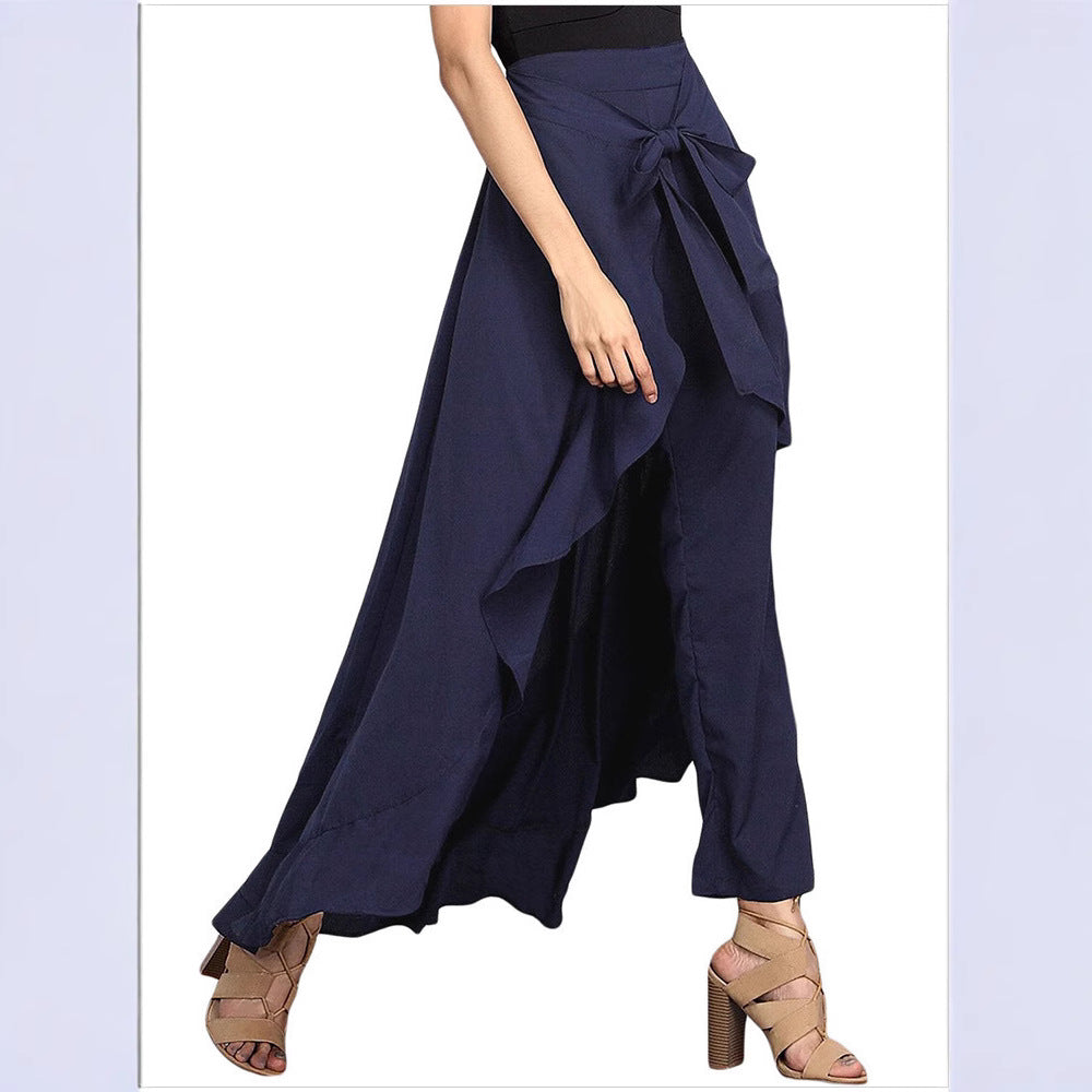 Ladies Pretty Draped Skirt With Ruffles Lune London