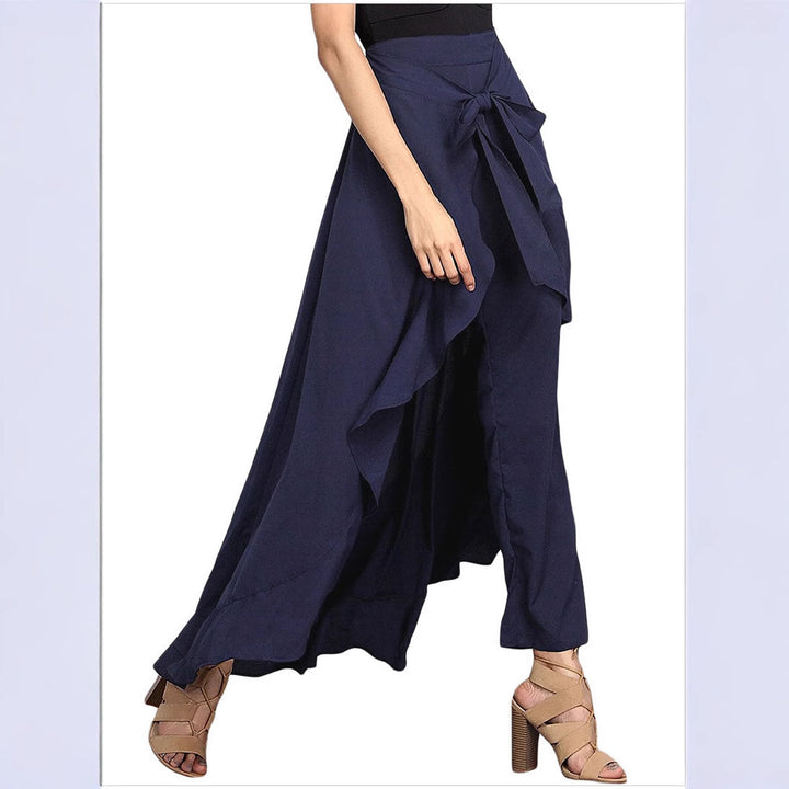Ladies Pretty Draped Skirt With Ruffles Lune London