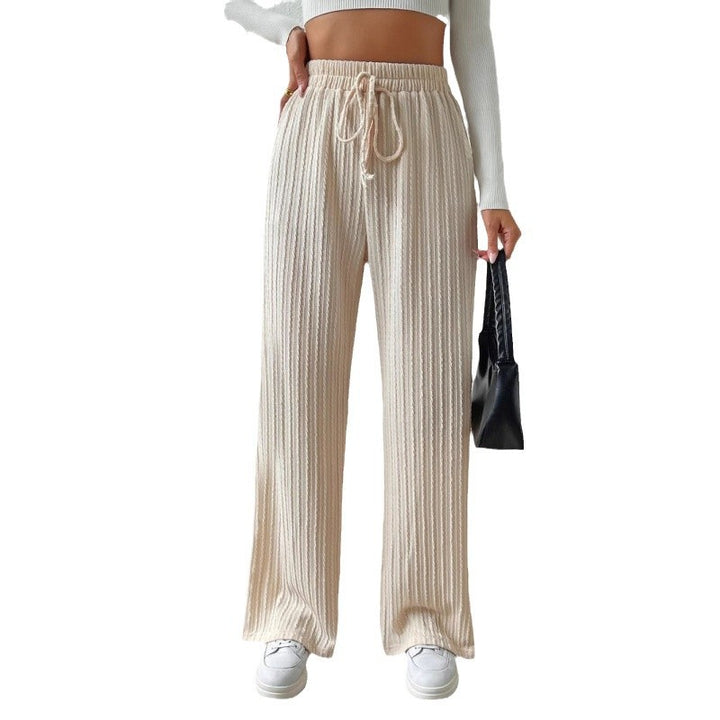 Comfortable casual pants for women in ribbed design Lune London