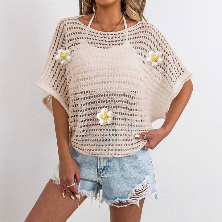 Ladies crochet knit beach shawl Lune London