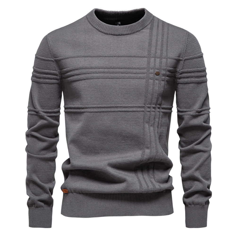 Men's Knitted Sweater with Modern Structural Design and Comfort Fit Lune London
