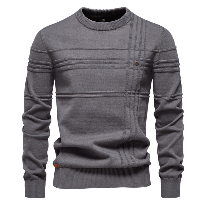 Men's Knitted Sweater with Modern Structural Design and Comfort Fit Lune London
