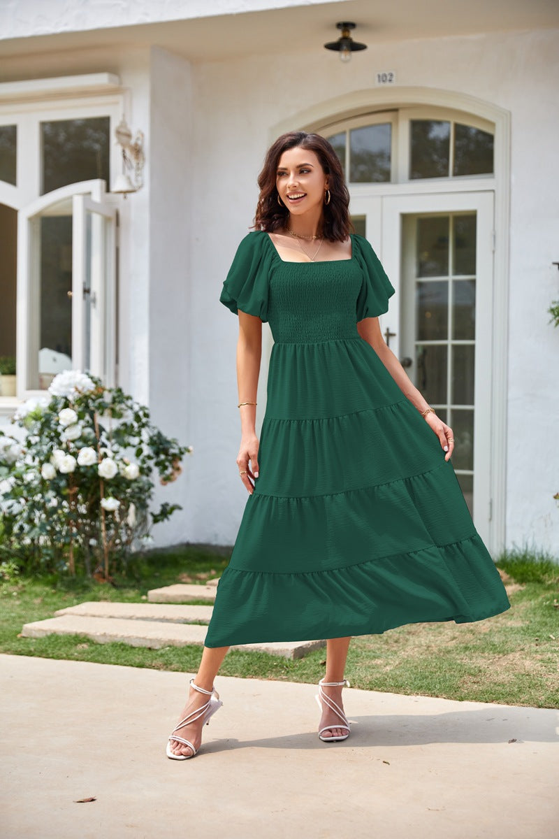 Maxi dress for women with slightly voluminous sleeves Lune London