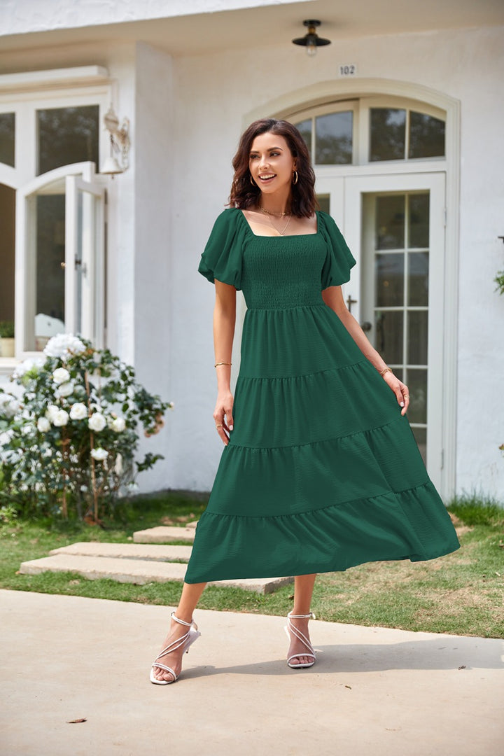 Maxi dress for women with slightly voluminous sleeves Lune London