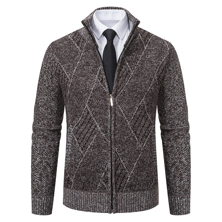 Men's knit jacket with a modern pattern and a slim fit Lune London