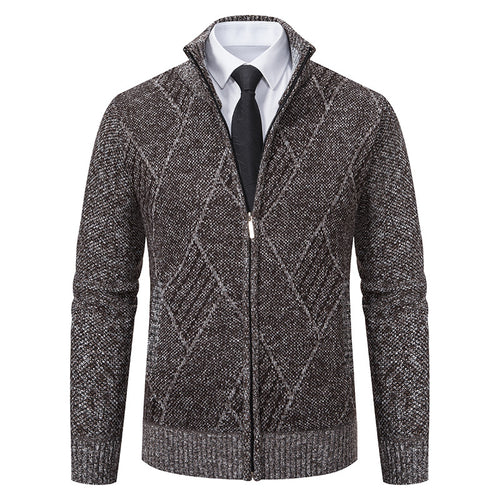 Men's knit jacket with a modern pattern and a slim fit Lune London