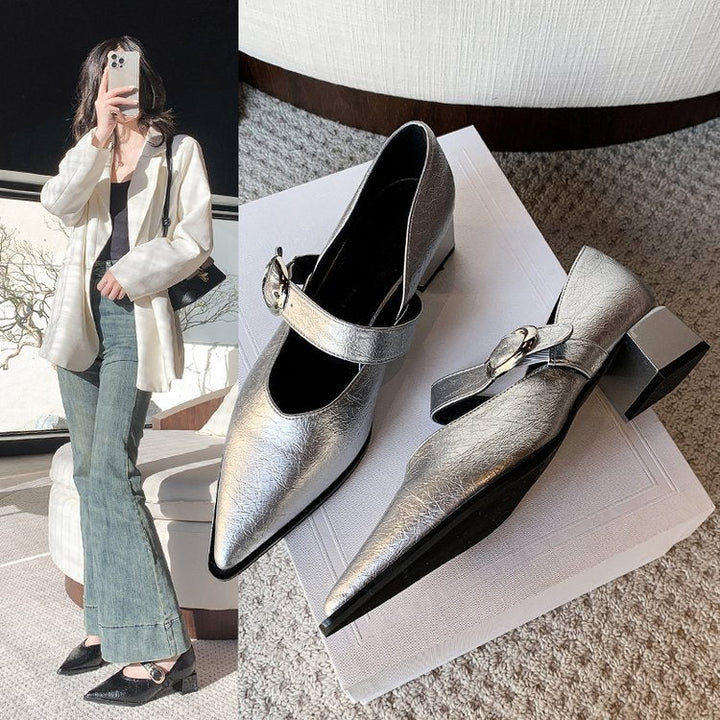 Ladies Elegant Mary Jane Shoes with Fashionable Block Heel and Adjustable Strap Lune London