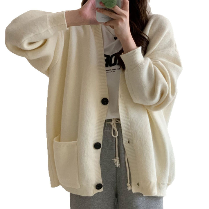 Ladies Comfortable knitted vest with wide sleeves and practical pockets Lune London