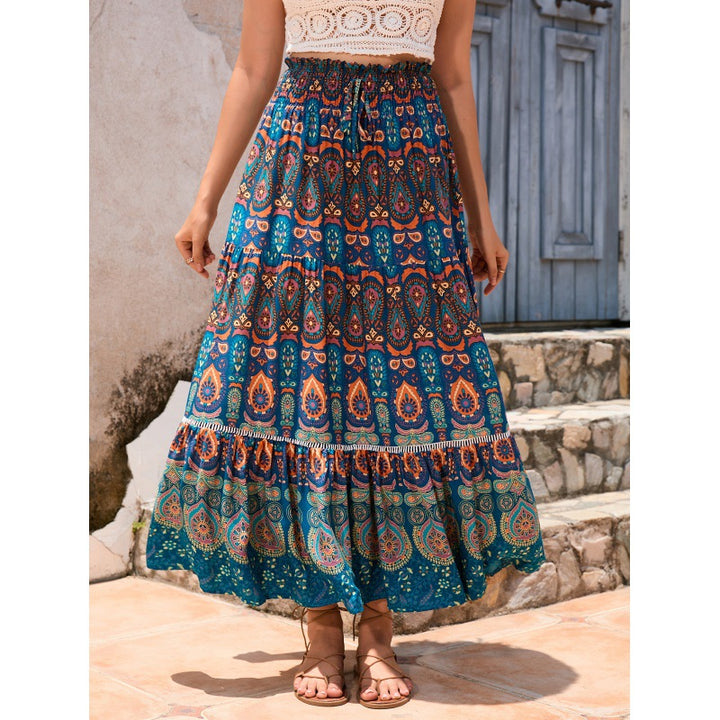 Lune London Boho Maxi Dress for Women with Ruffle Design