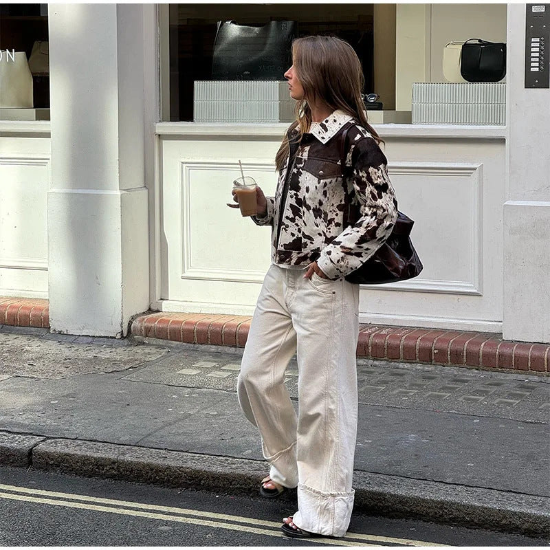 Sheepskin jacket for women with catchy design Lune London