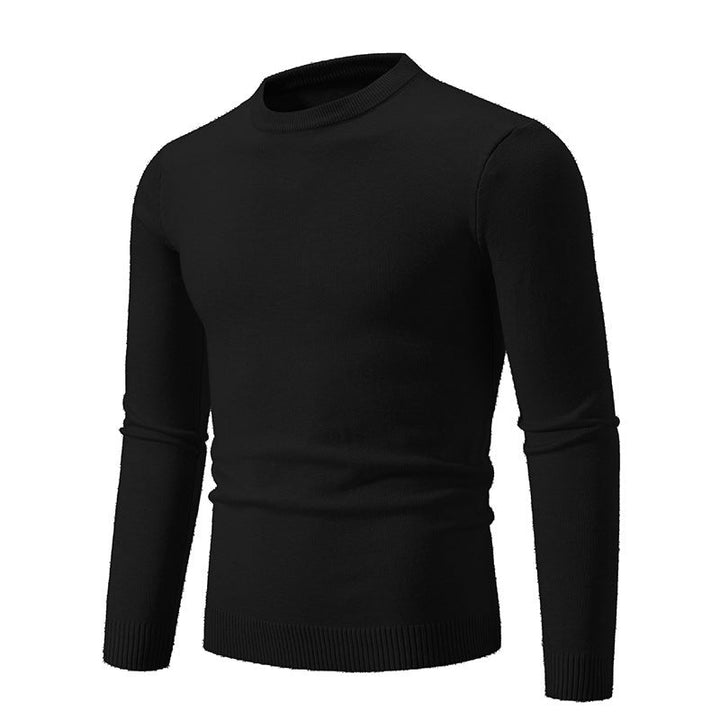 Men's Fine Knit Sweater with Round Neck and Ribbed Details Lune London