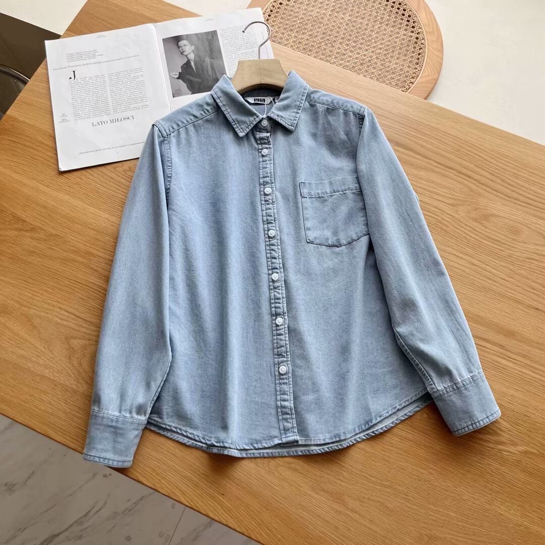 Chemise à manches longues élégante et polyvalente pour femme avec poche poitrine Chic & Stil