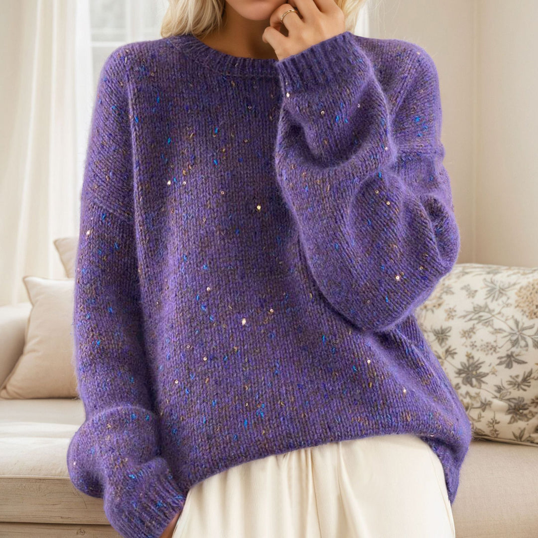 Cozy knit sweater for women with sparkling accents and a relaxed fit Lune London