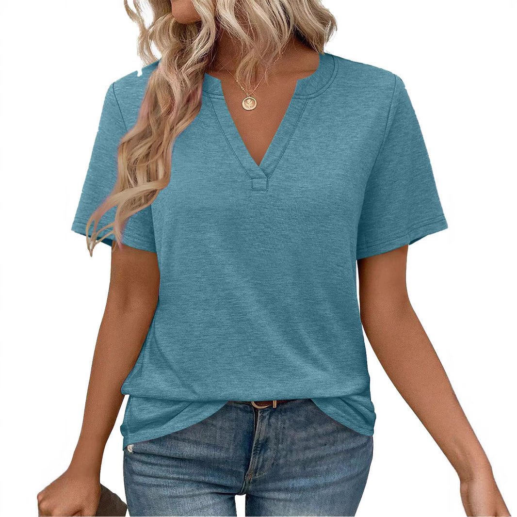 Timeless women's V-neck t-shirt with casual fit Lune London