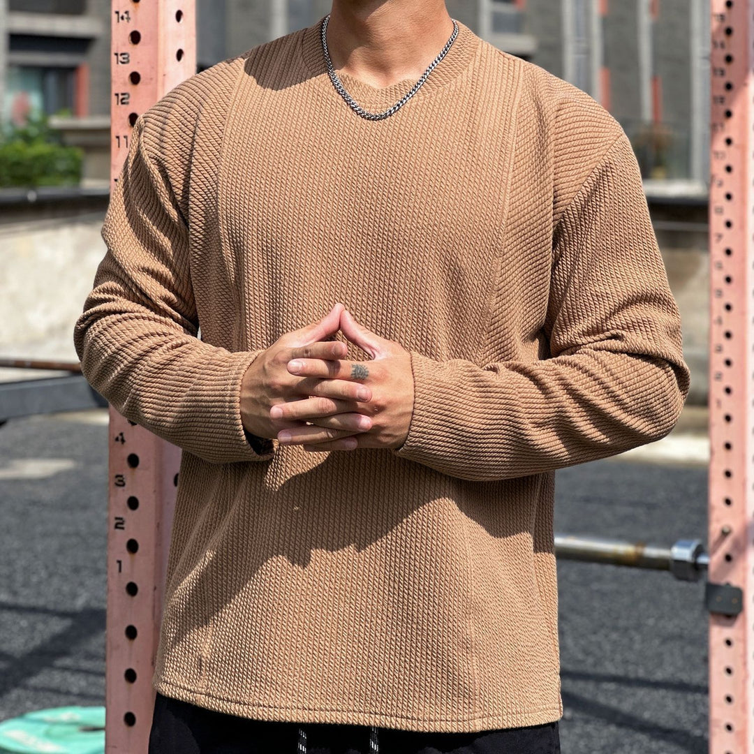 Casual textured fabric sweatshirt for men with practical pockets Lune London