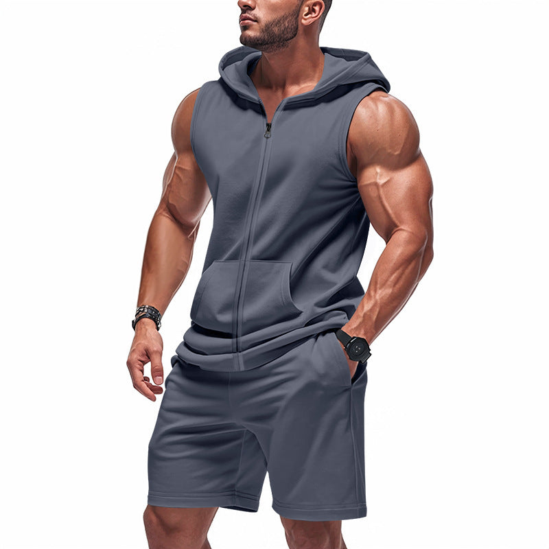 Men's sleeveless athletic jumpsuit with practical pockets Lune London