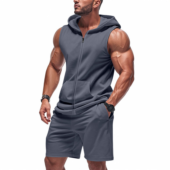 Men's sleeveless athletic jumpsuit with practical pockets Lune London