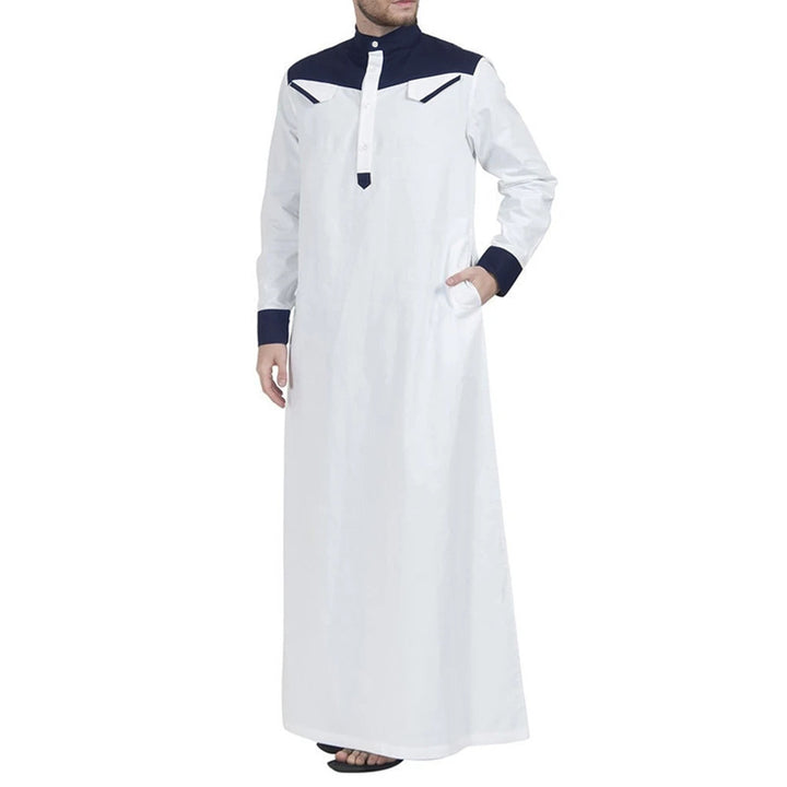 Men's traditional long dress with modern collar and practical pockets Lune London