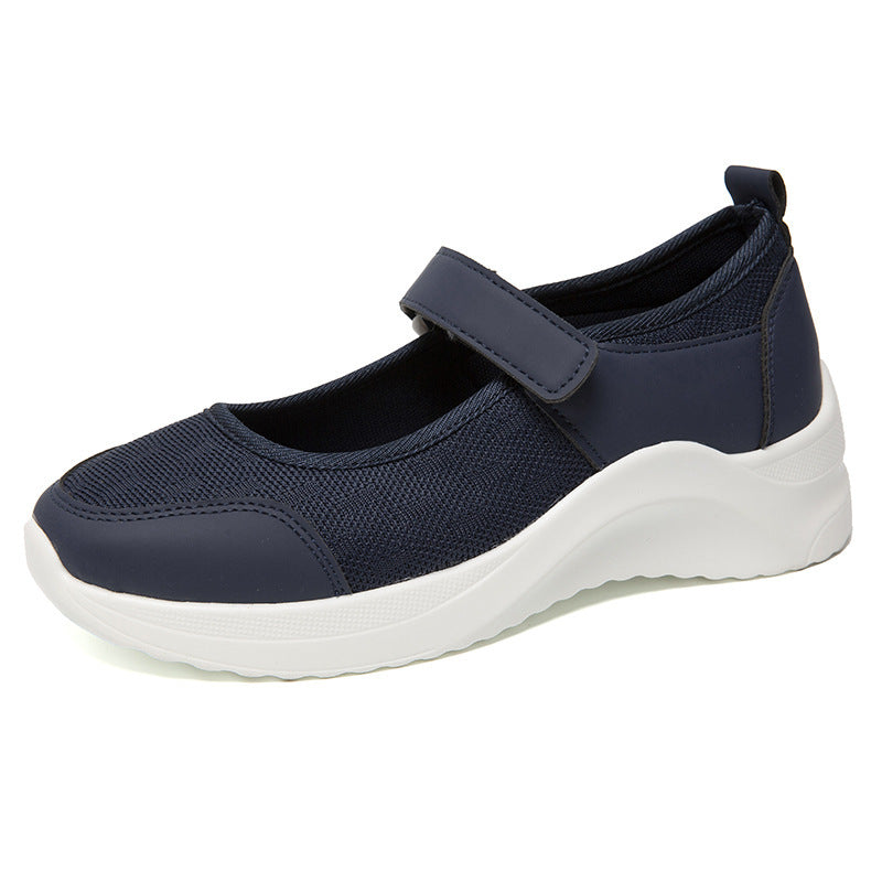Women’s comfortable Mary Jane ankle boots with Velcro closure and breathable upper Lune London