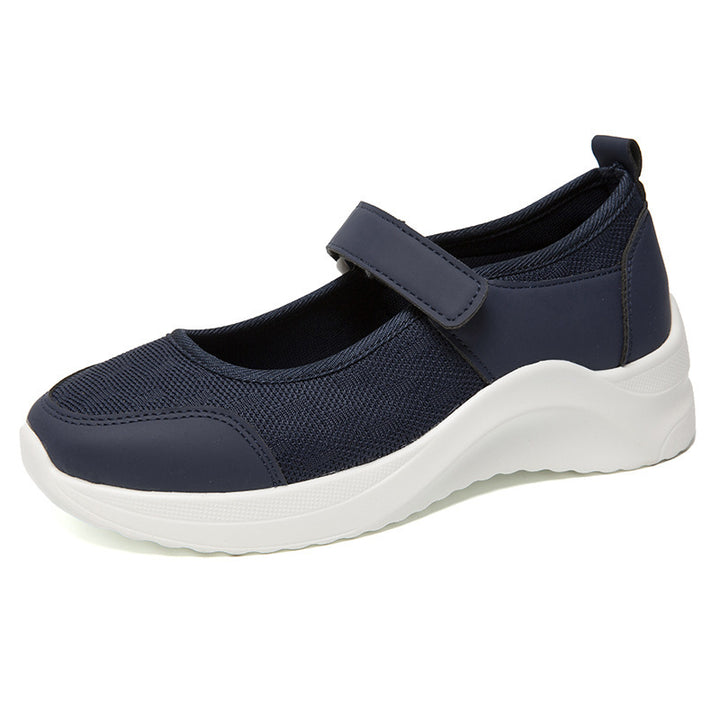 Women’s comfortable Mary Jane ankle boots with Velcro closure and breathable upper Lune London