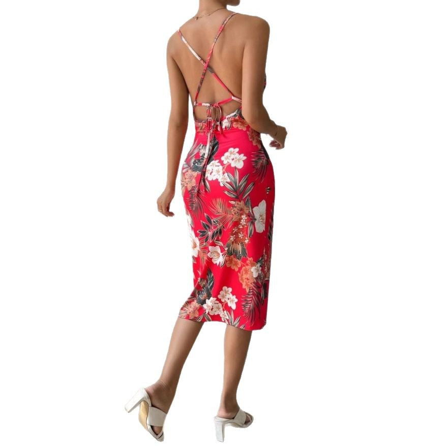 Chic and Stylish Floral Bodycon Midi Dress for Women