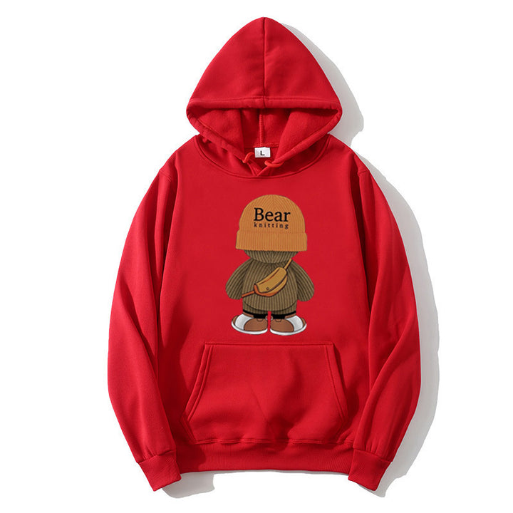 Women's hoodie with playful bear design and high-quality fleece Chic & Stil