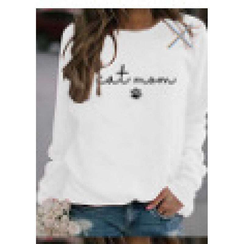 Ladies sweatshirt with creative cat mom design Lune London