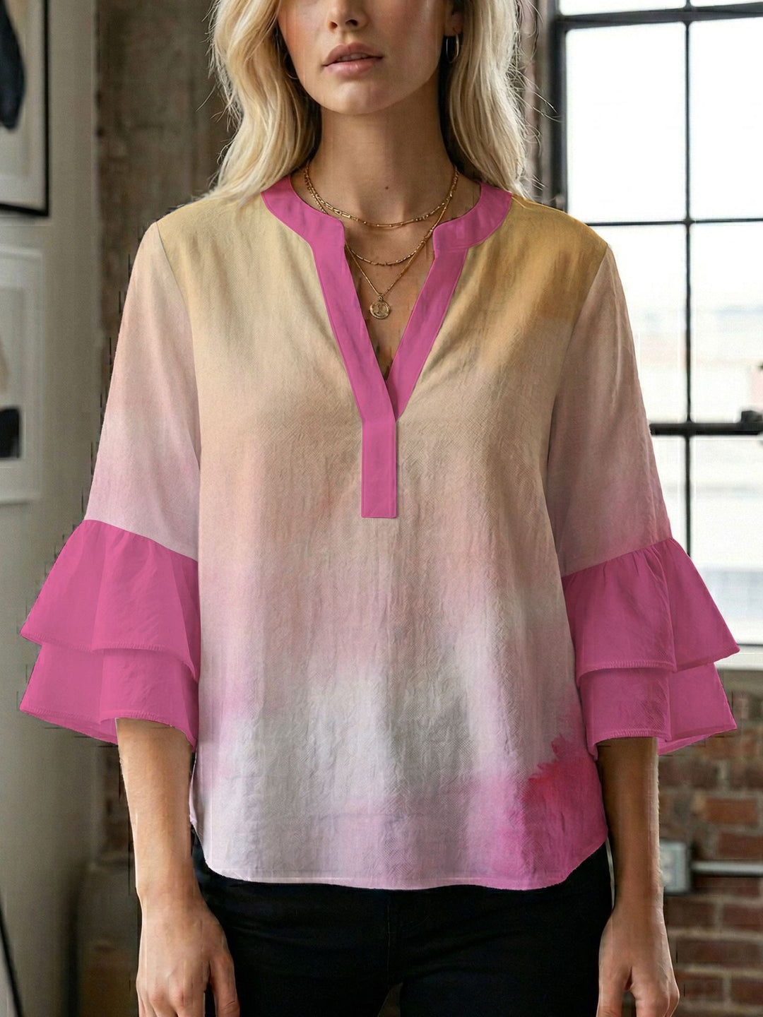 Ladies blouse with beautiful floral design Lune London