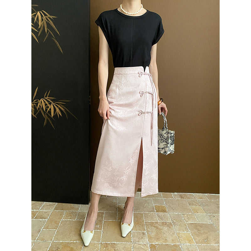 Women's Elegant Wrap Midi Dress with Transparent Details Chic & Stil