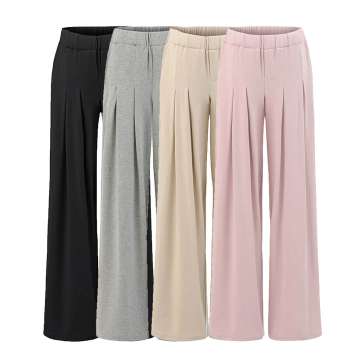 Lune London Wide Casual Trousers for Women with Pleated Waist