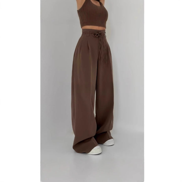 Pantalons plissés confortables pour femmes avec taille élastique Chic & Stil