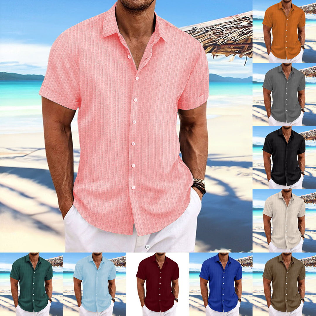 Casual short-sleeved striped shirt for men Lune London