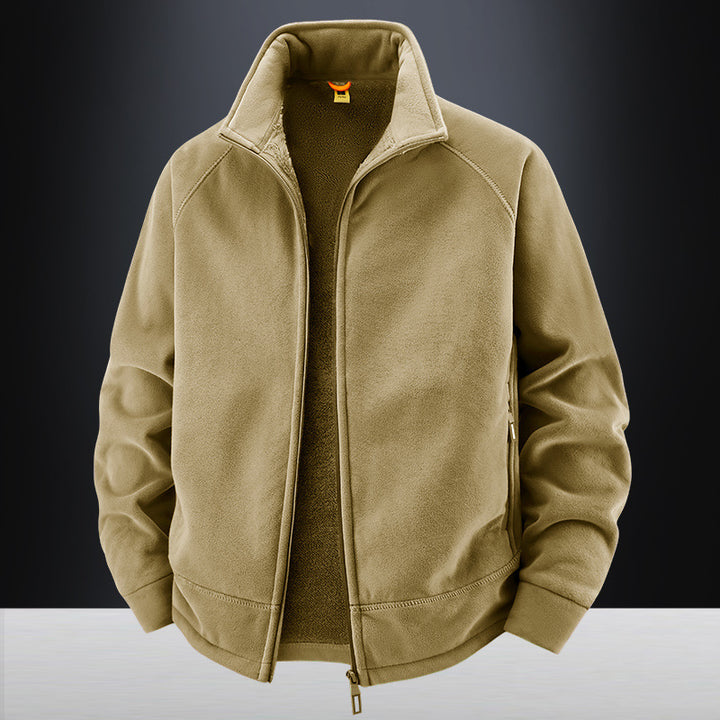 Fleece jacket for men with cozy interior and practical zipper Lune London